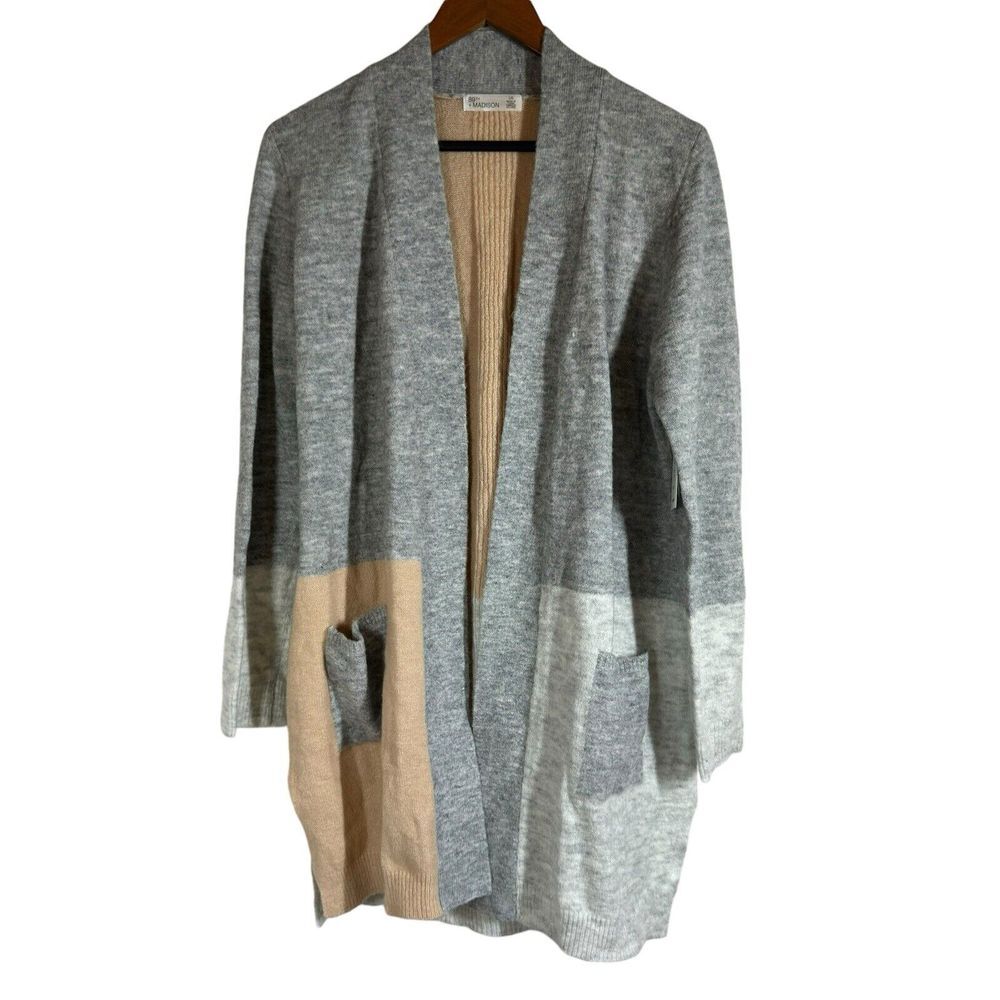 89th‎ & Madison Sweater Women's Large Long  Cardigan Open Front Multicolor Soft